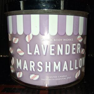 Bath & Body Works Lavender Marshmallow 3 Wick Large Candle 14.5oz. NEW